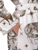 Vintage Cats Silk Satin Pajama Set For Women