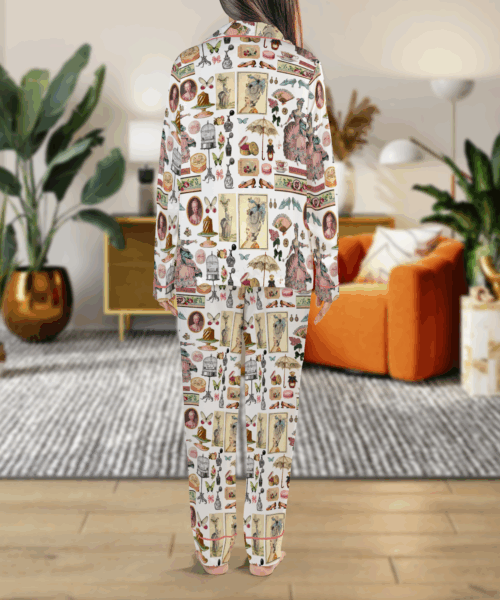 Vintage Silk Satin Pajama Set For Women