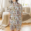Vintage Silk Satin Pajama Set For Women