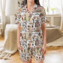 Vintage Silk Satin Pajama Set For Women