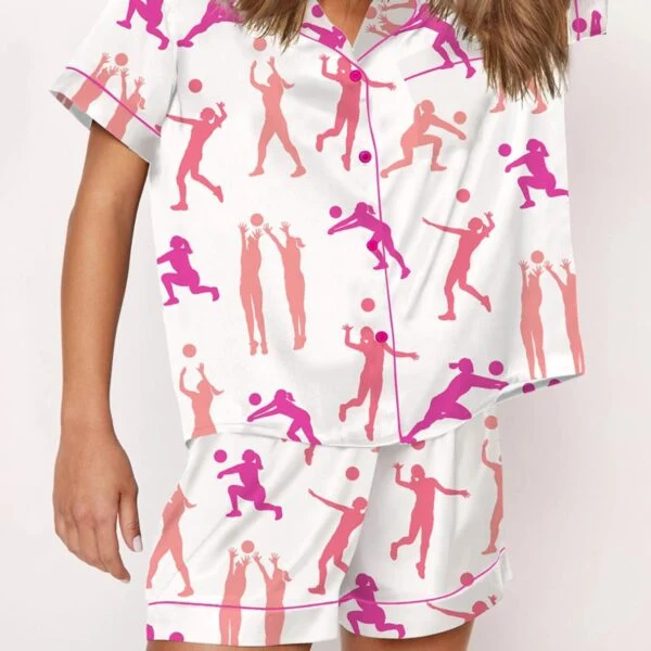 Volleyball Satin Pajama Set For Women