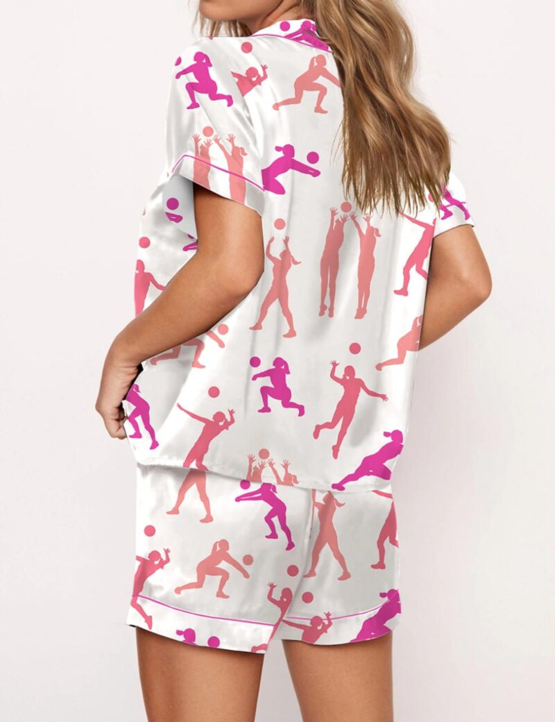 Volleyball Satin Pajama Set For Women