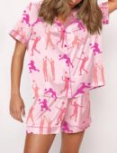 Volleyball Satin Pajama Set For Women