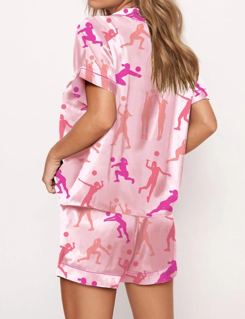 Volleyball Satin Pajama Set For Women