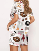 Western Cowgirl Glam Silk Satin Pajama Set For Women