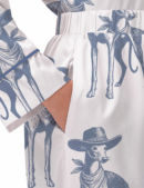Whippet Dog Vintage Silk Satin Pajama Set For Women