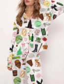 Wicked Movie Silk Satin Pajama Set For Women