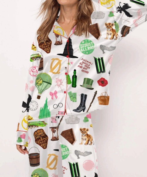 Wicked Movie Silk Satin Pajama Set For Women