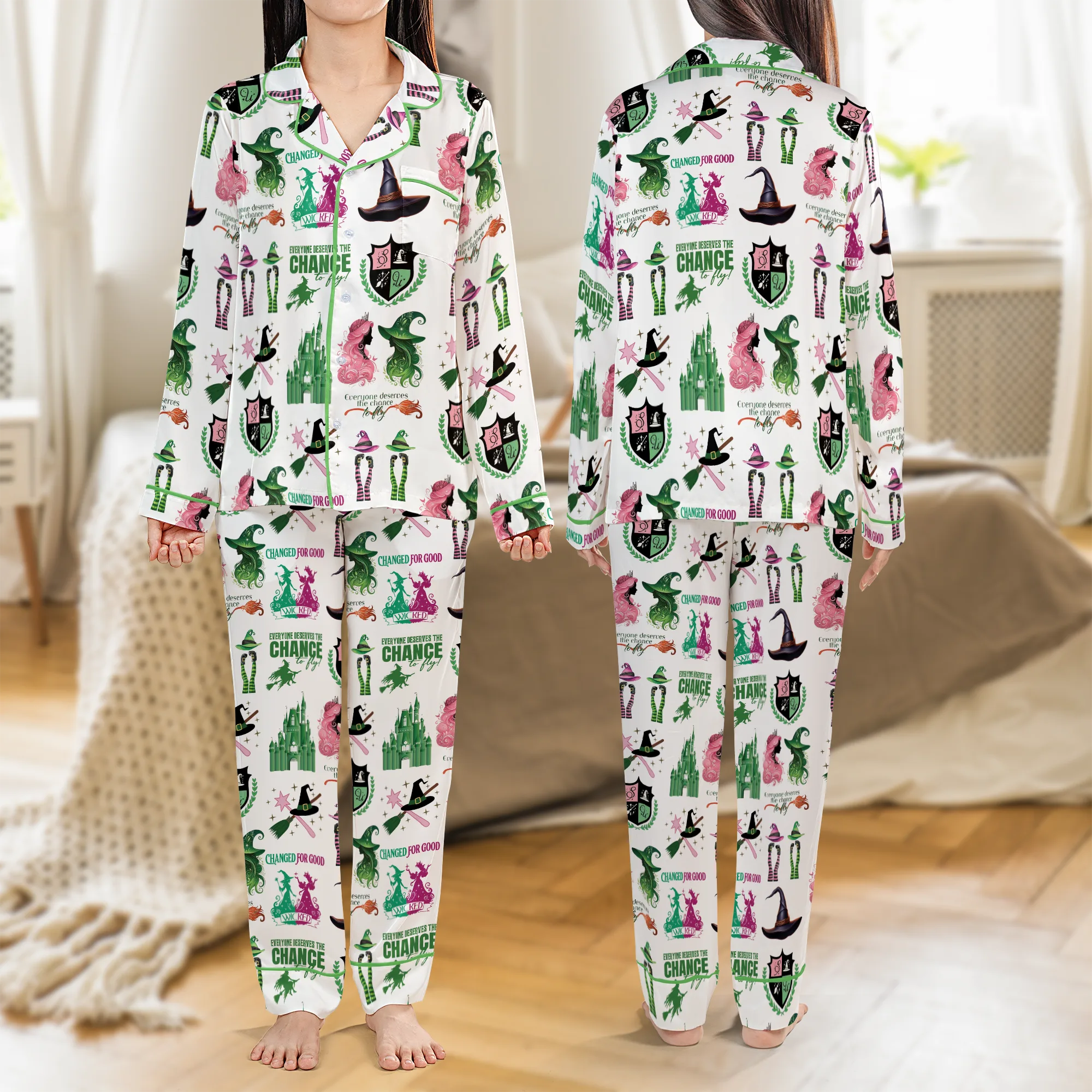 Wicked Musical Movie Satin Pajama Set For Women