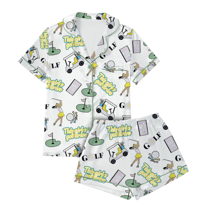 Women Goft Lovers Satin Pajamas Set For Women