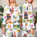 Women_s Key West Florida Travel Satin Pajamas Set
