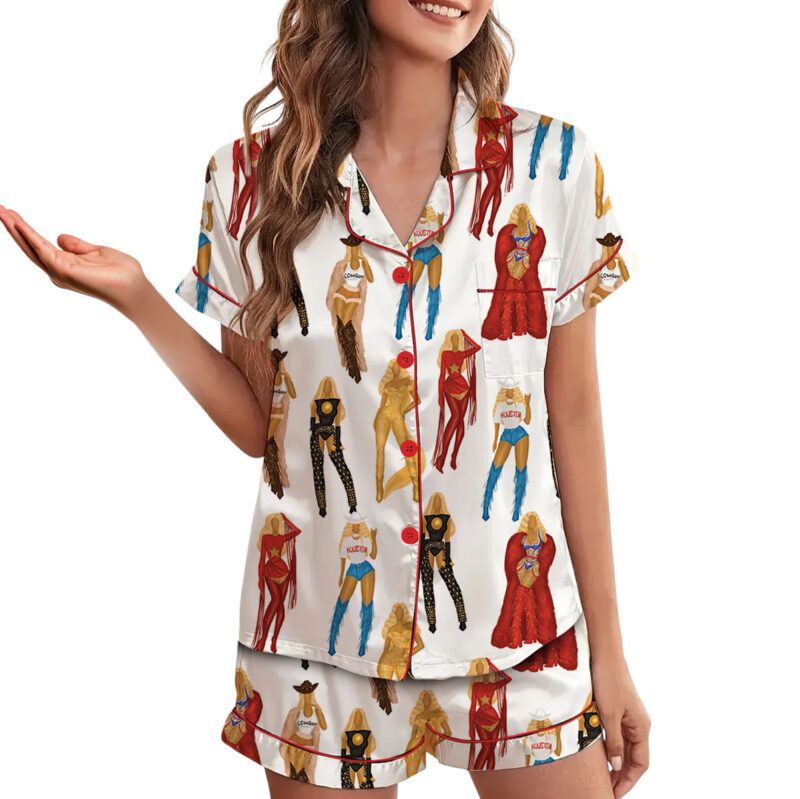 Favorite Singer Satin Pajamas Set For Women