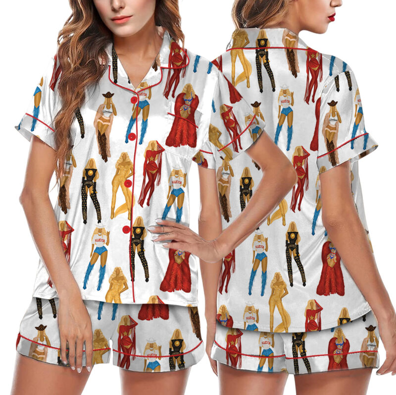 Favorite Singer Satin Pajamas Set For Women