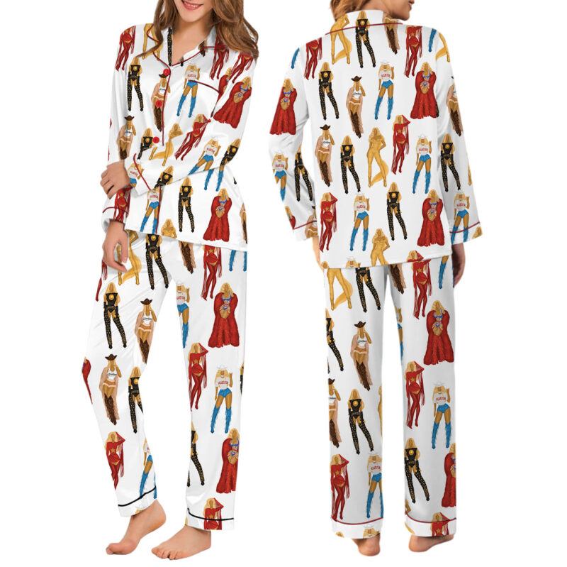 Favorite Singer Satin Pajamas Set For Women