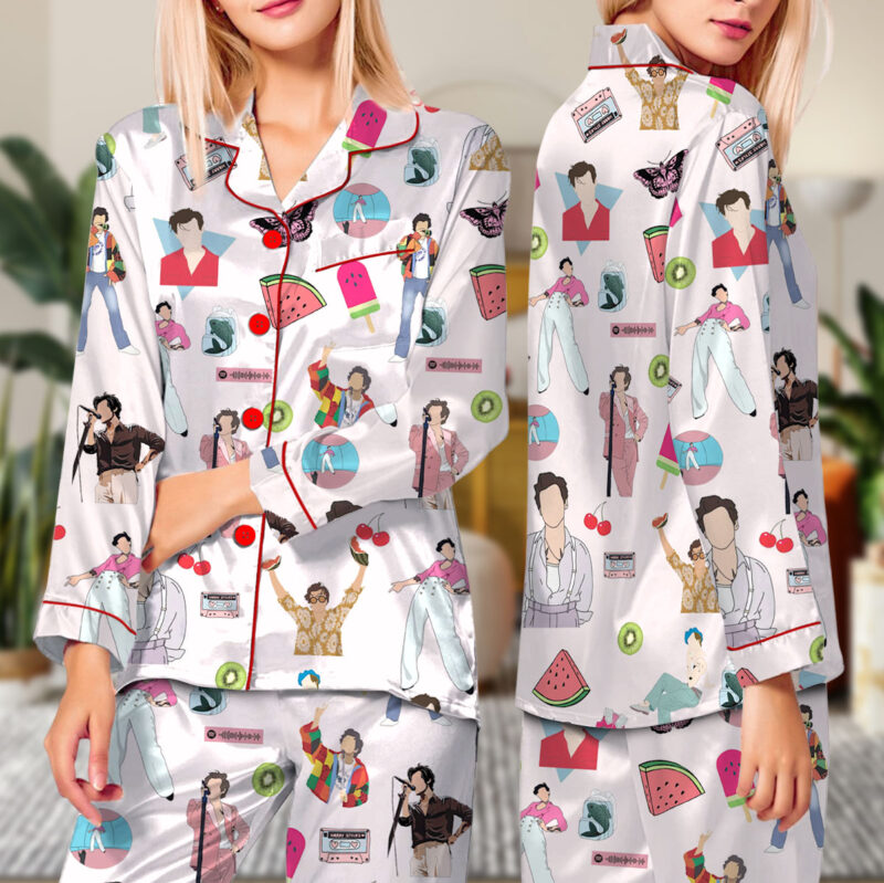 Favorite Singer Silk Satin Pajamas Set For Women