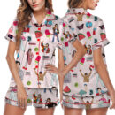 Favorite Singer Silk Satin Pajamas Set For Women