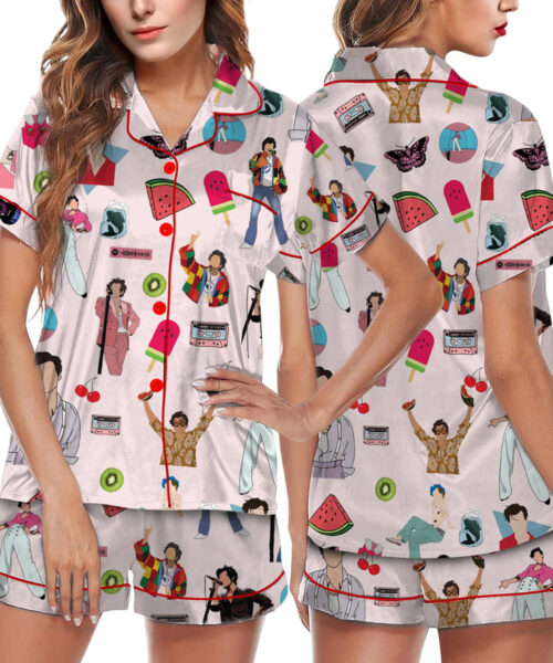 Favorite Singer Silk Satin Pajamas Set For Women