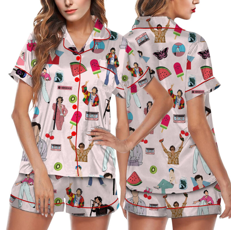 Favorite Singer Silk Satin Pajamas Set For Women