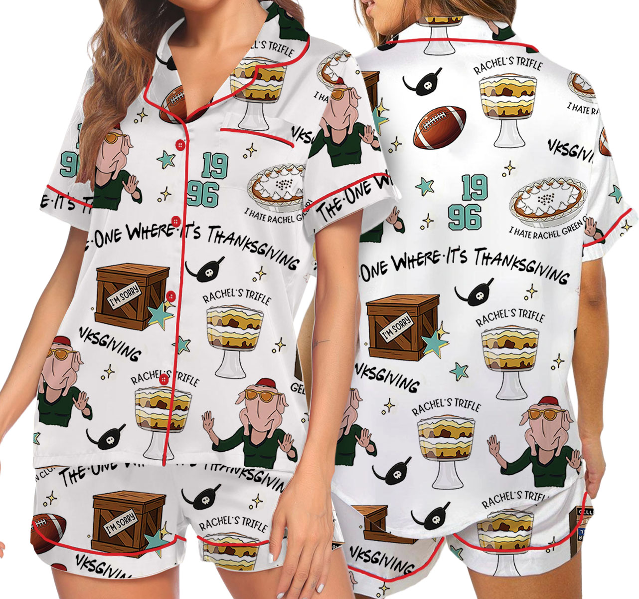 Griswold Christmas Satin Pajamas Set For Women