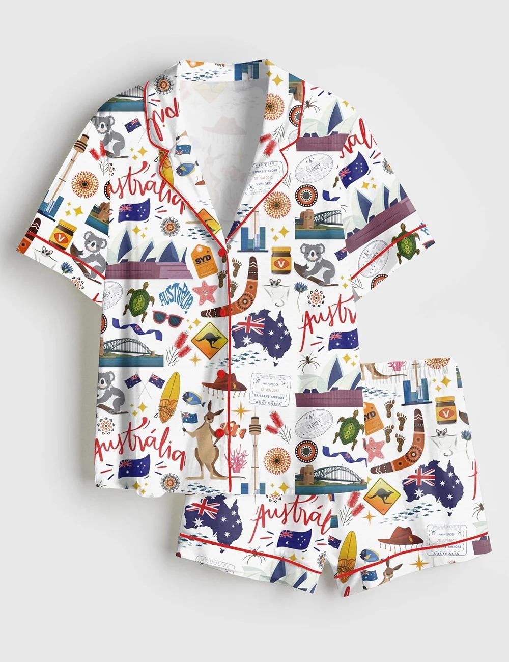 Women’s Australia Travel Satin Pajama Set (1)