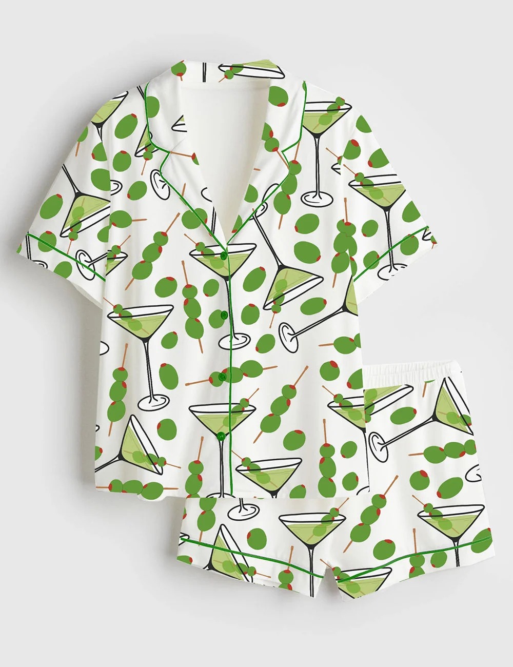 Women's Martini Satin Pajama Set For Women (1)