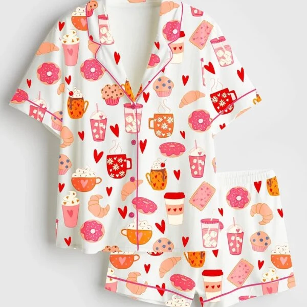 Women's Sweet Things Satin Pajama Set For Women (1)
