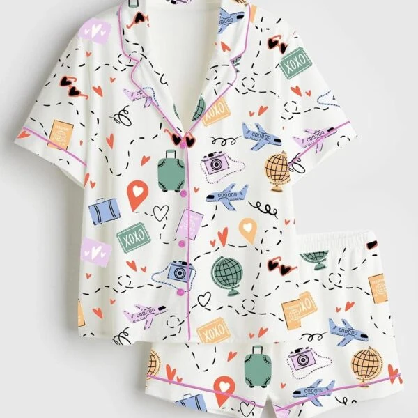 Women's Travel Anywhere Satin Pajama Set (1)