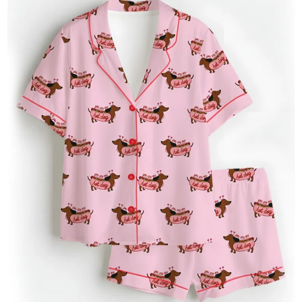 You Are One Hot Dog Satin Pajama Set For Women