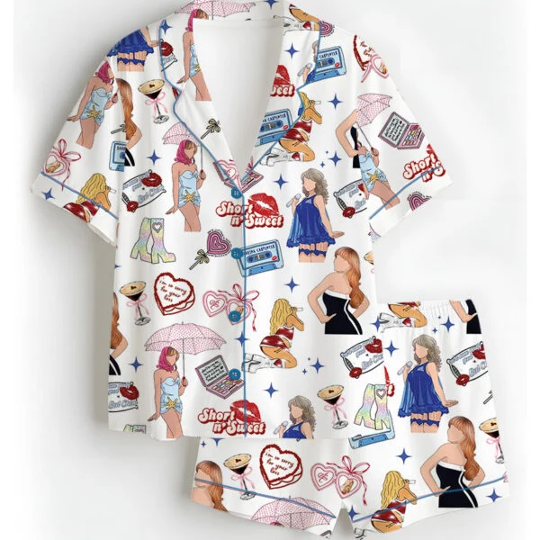 Short n’ Sweet Satin Pajamas Set For Women
