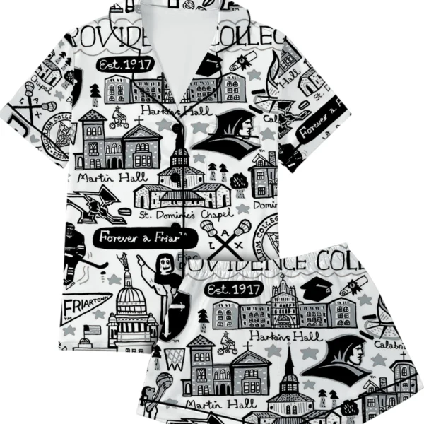 Providence College Satin Pajama Set For Women