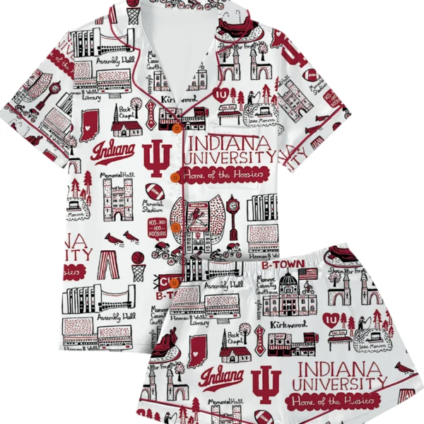 Indiana University Satin Pajamas Set For Women