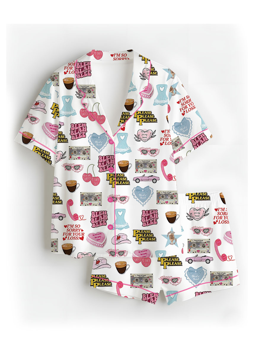 Bleh Blah Blee Satin Pajamas Set For Women