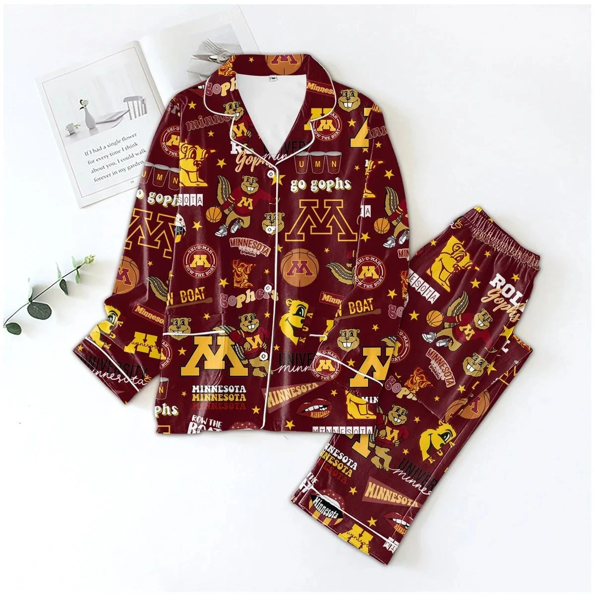 Eagles Pajama Set – Football Lounge Wear, Red Team Print Sleep, hallowen