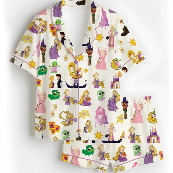 Women’s Princess And The Frog Pajamas Set For Women, Beige Color, US Size S-5XL