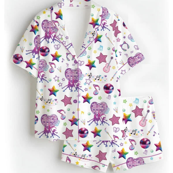 Women’s K-Pop Demon Hunters Pajamas Set For Women, White Color, US Size S-5XL