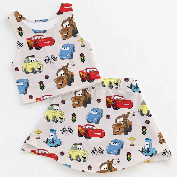 Women's Disney Cars Activewear Set, Athletic Dress & Skort Outfit, Family Matching Sportswear