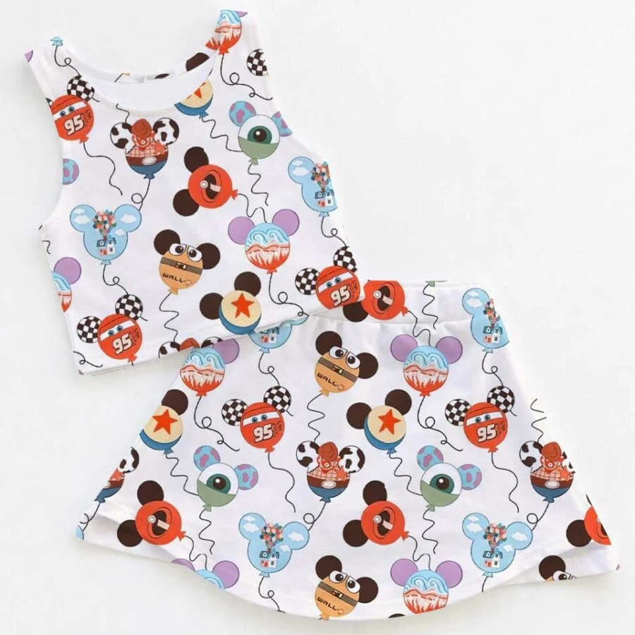 Disney Cars Dress Set, Lightning McQueen Family Vacation Outfit
