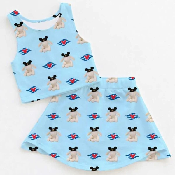 Disney Cruise Mickey Dress Set, Nautical Minnie Bow Vacation Outfit