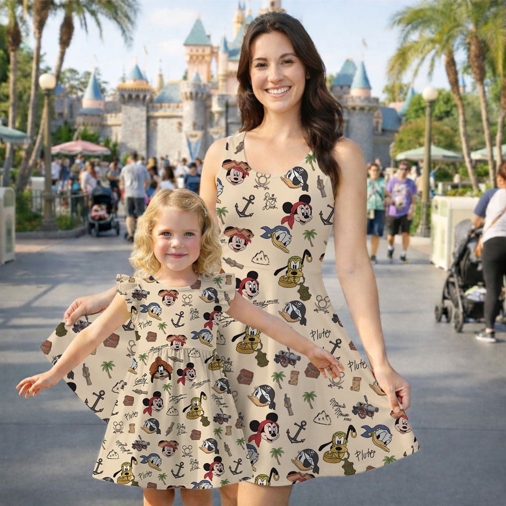 Personalized Mickey Nautical Dress, Disney Cruise Birthday Vacation Outfit