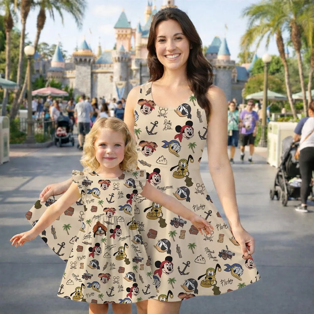 Personalized Mickey Nautical Dress, Disney Cruise Birthday Vacation Outfit