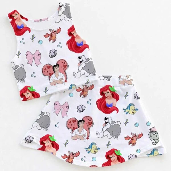 Little Mermaid Dress Set, Ariel Princess Cruise Vacation Birthday Outfit