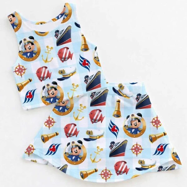 Maritime Cruise Dress Set, Mickey Minnie Sailor Summer Vacation Outfit