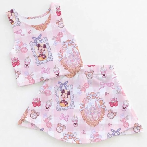 Wdwland Castle Coquette Bow Dress Set, Theme Park Summer Vacation Outfit