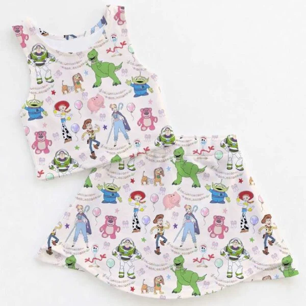 Women's Toy Story Activewear Set, Woody Buzz Jessie Athletic Dress & Tennis Skort Outfit