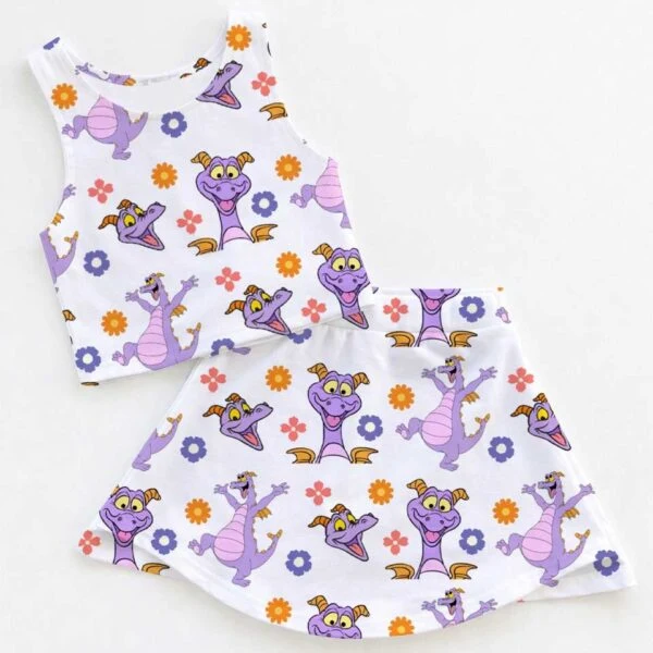 Disney Figment Activewear Set, Purple Dragon Epcot Park Adventure Outfit