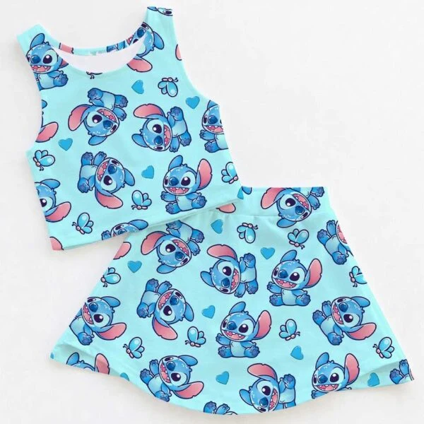 Disney Stitch Activewear Set, Tropical Island Adventure Summer Outfit
