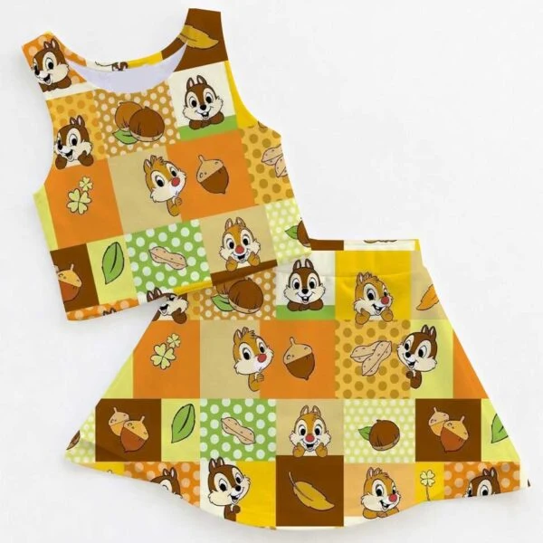 Women's Chip & Dale Activewear Set, Athletic Dress & Skort Outfit, Family Matching Sportswear
