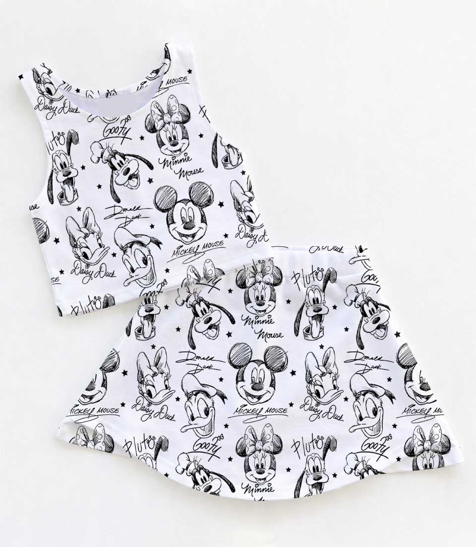 Disney Mickey & Friends Activewear Set, Safari Stripe Park Adventure Outfit