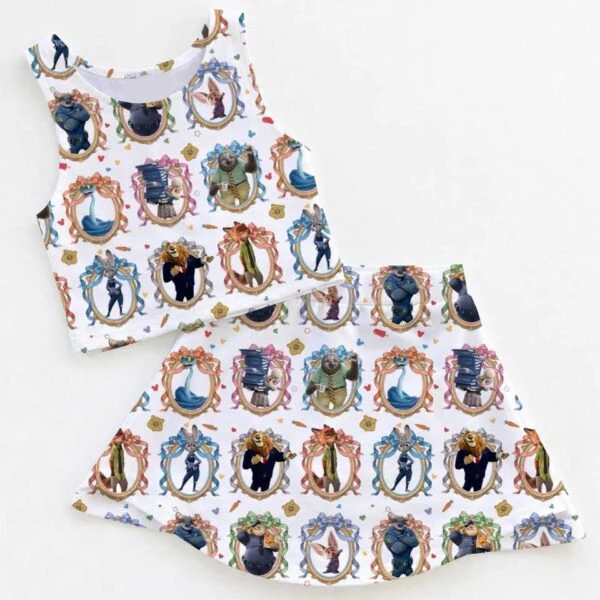 Zootopia Birthday Dress Set, Judy Hopps Nick Wilde Summer Vacation Outfit