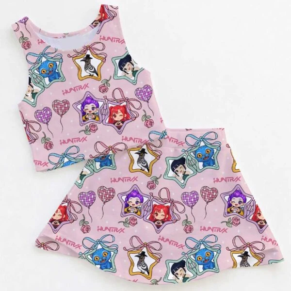 K-Pop Demon Hunters Dress Set, Rumi Inspired Girls Vacation Outfit